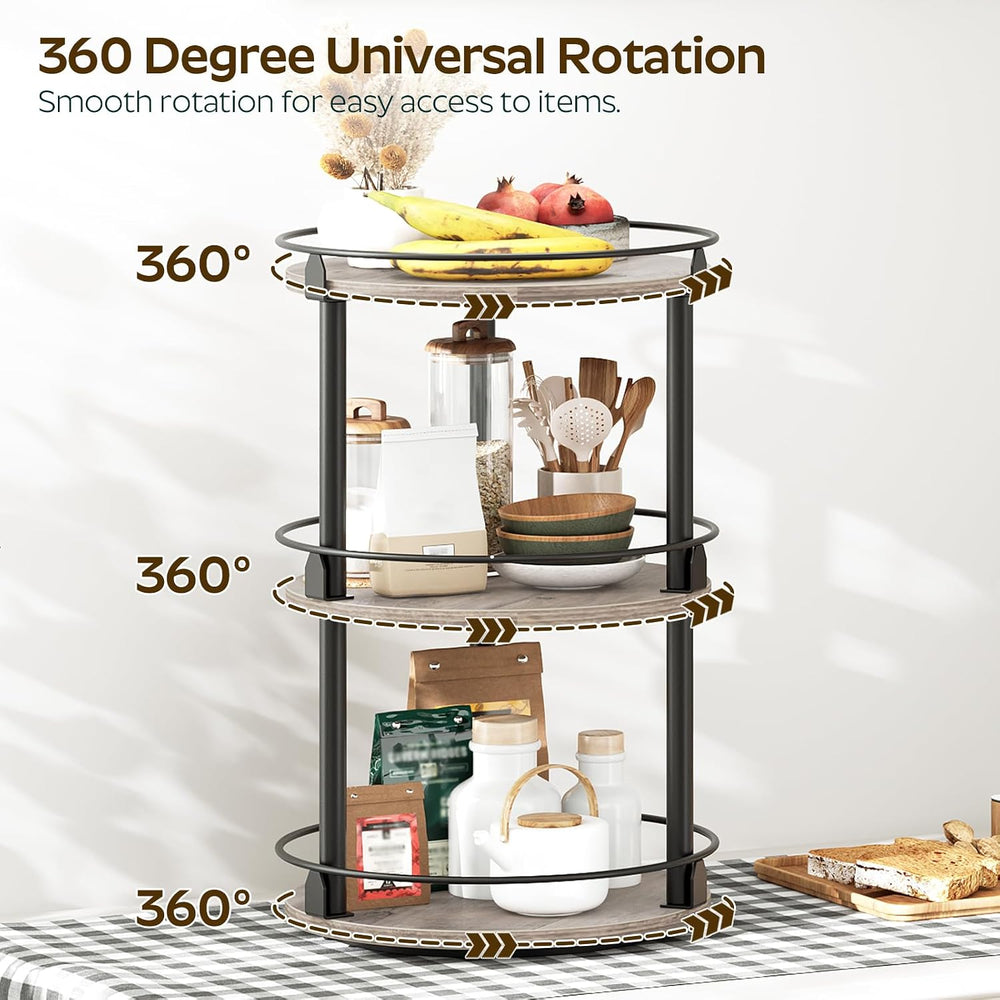 YATINEY 3-Tier Lazy Susan Organizer, Rotating Spice Rack, Spinning Organizer,...
