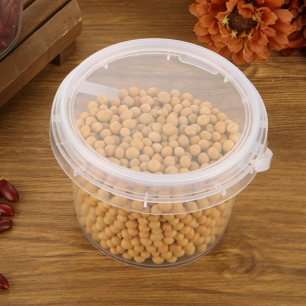 80 PCS 10 oz Slime Containers with Lids and Handles, 300ml Plastic Storage Bu...