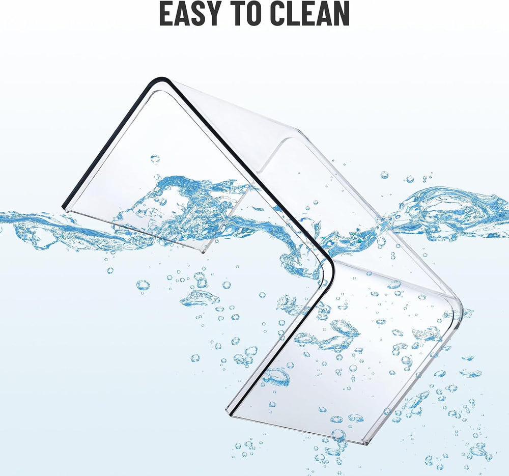 Bobomoment Clear Cabinet Organizer, Stackable Shelf Organizer Set of 4