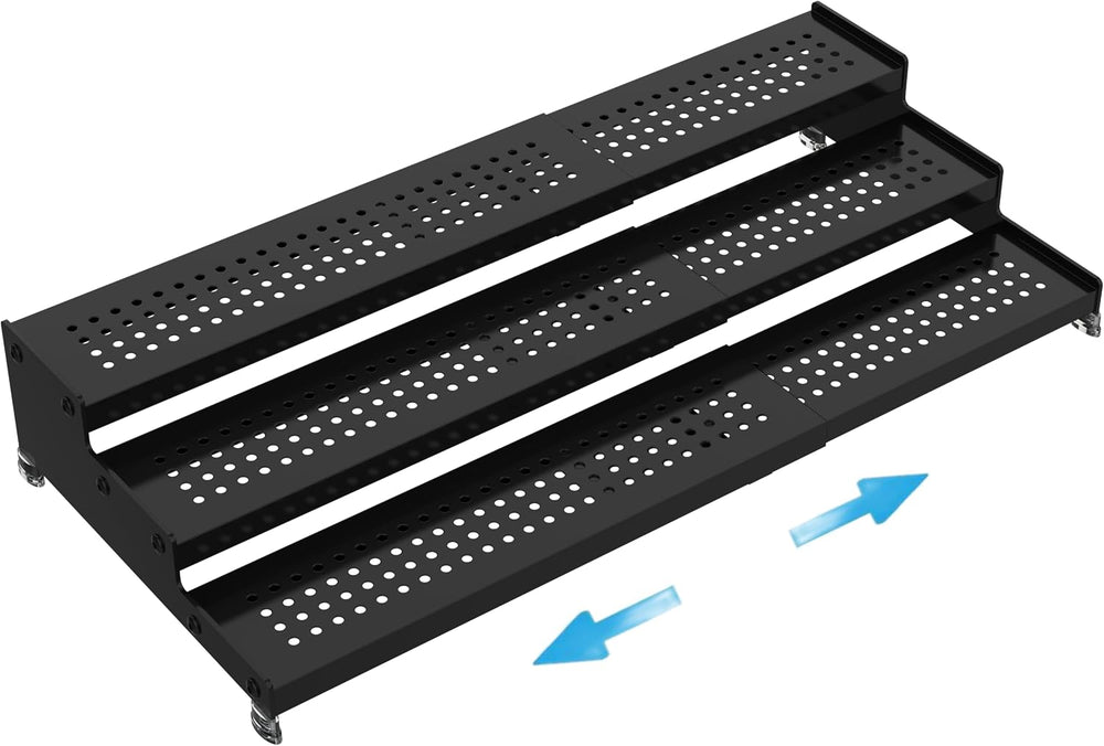 Expandable Spice Rack organizer with 3-Tier step shelf,Modern Design heavy du...