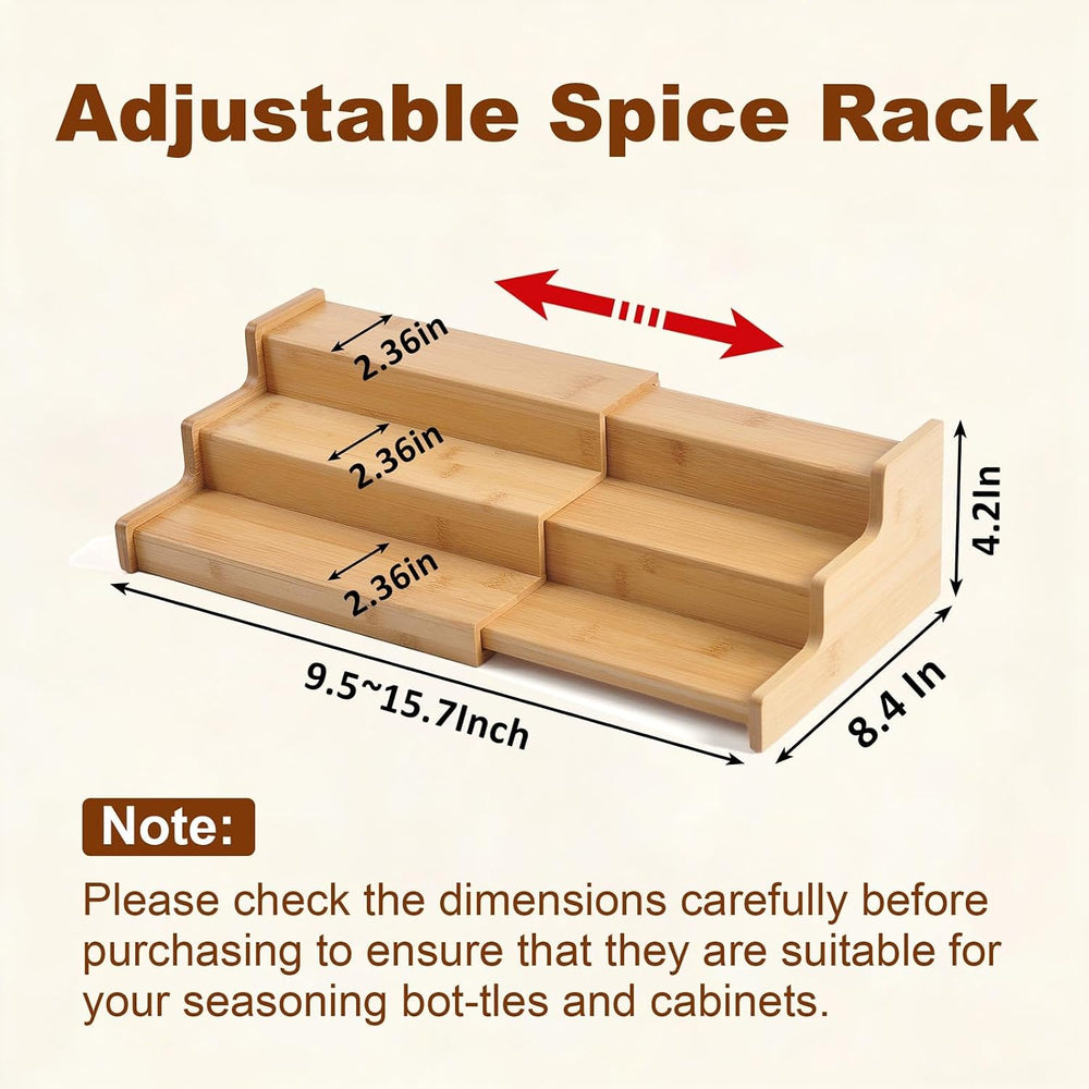 JinDoWin Spice Rack Organizer for Cabinets,Countertop & Pantries,2 Pack