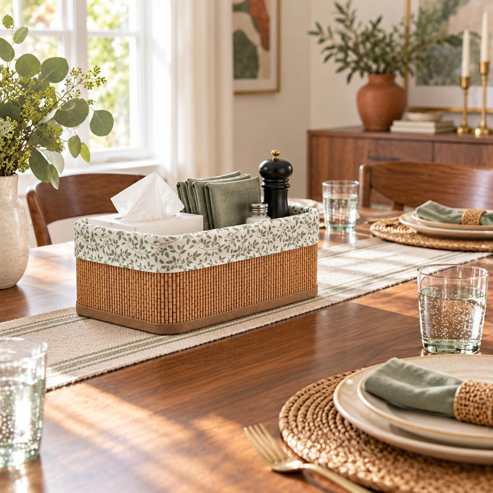 4-Piece Wicker Storage Baskets for Organizing