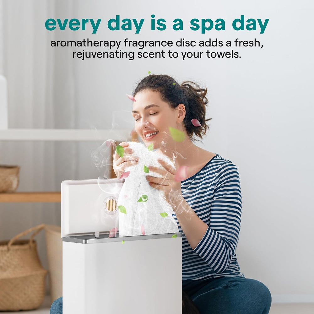 SereneLife Luxury Rectangle Towel Warmer - Spa & Bathroom Heater with Cus...