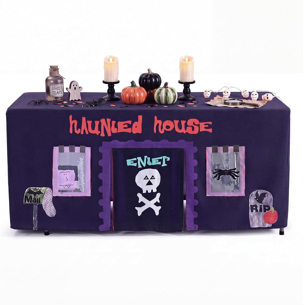 Oudain Large Halloween Haunted House Tablecloth 67 x 25.5 x 40 Inch