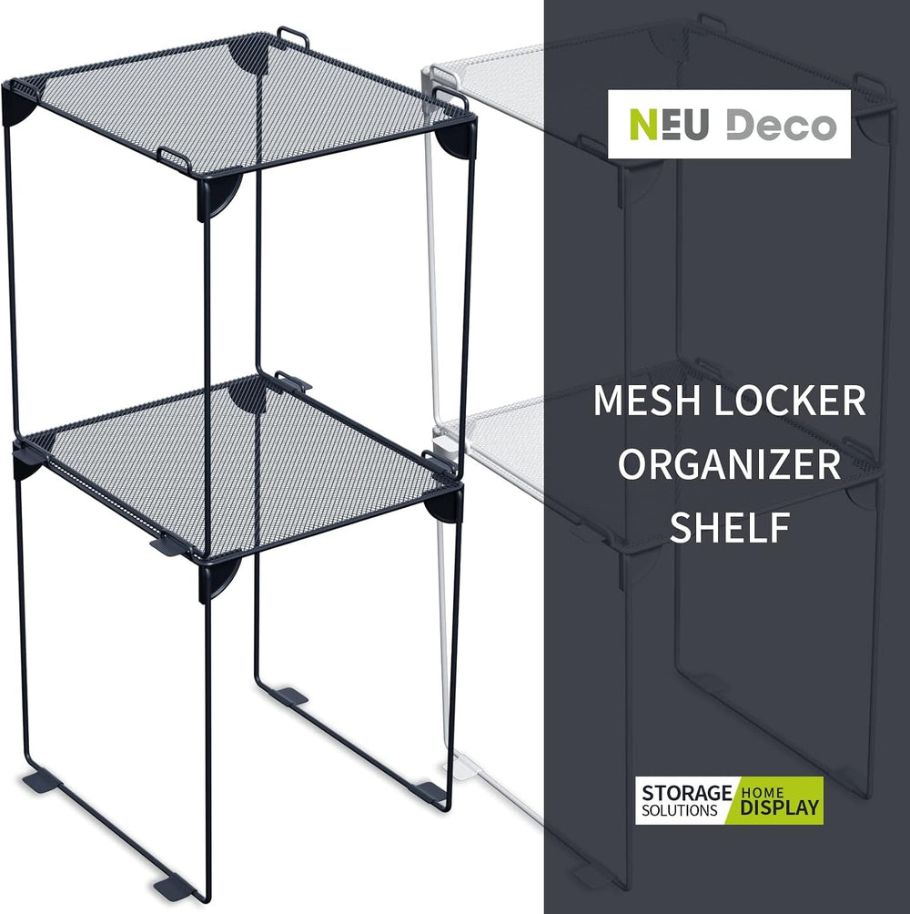 Pack 2 Mesh Locker Shelf, Grey
