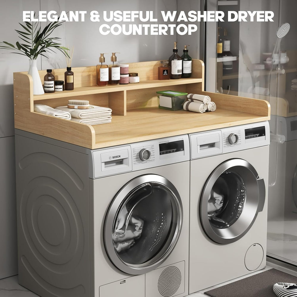 2-Tier Washer and Dryer Countertop with 2.75" H Guard,54" W x 27.5&...