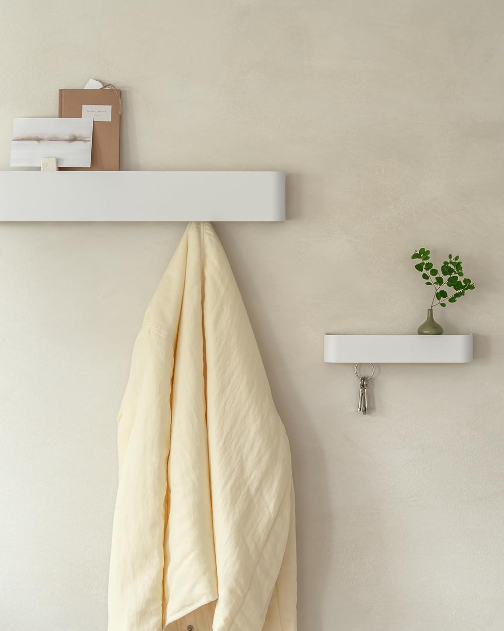 Kazai. Coat Rack Wall Mount with Shelf 'Tone' | Modern Design Coat Ha...