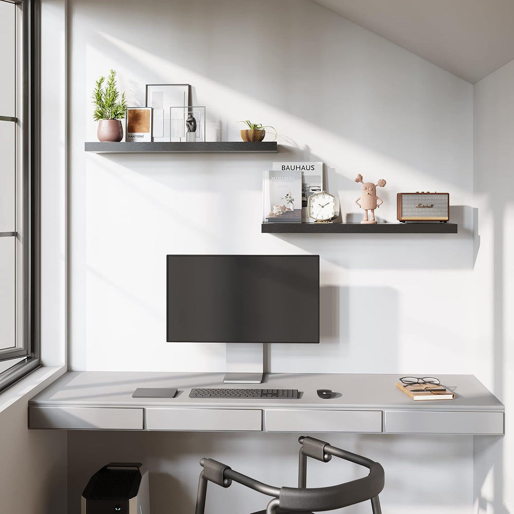 BAMEOS Floating Shelves, 35 x7 Wide Display Shelf with Invisible Brackets, Se...
