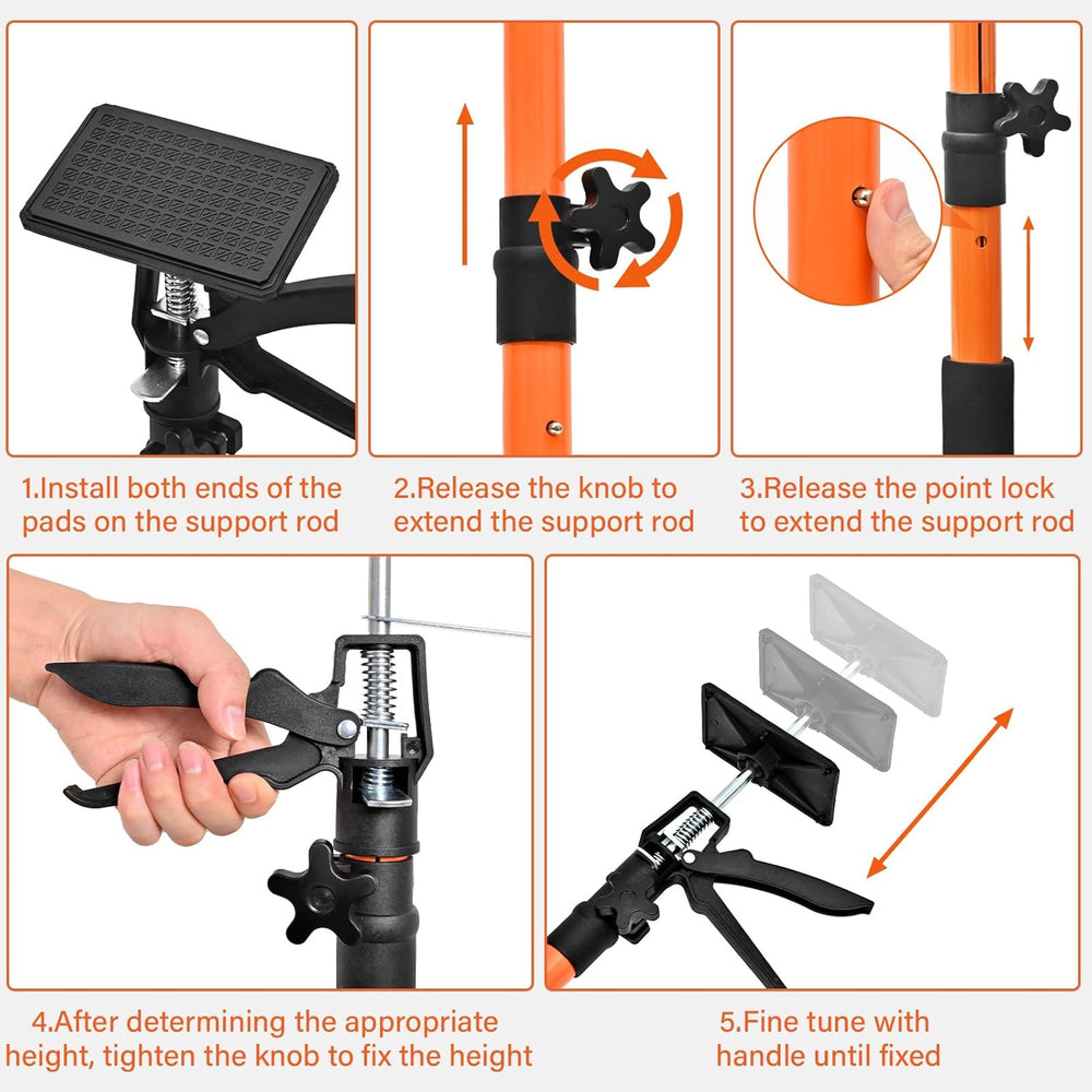 Adjustable Support Pole - Cabinet Jack, Drywall Lift, 45"-114" Adju...