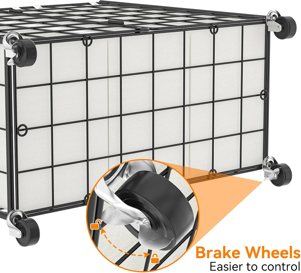 WOWLIVE Laundry Basket 3 Section with Wheels, Metal Rolling Laundry Hamper
