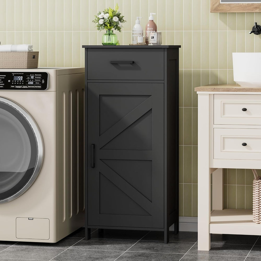 Bathroom Storage Cabinet with Drawer & Adjustable Shelf