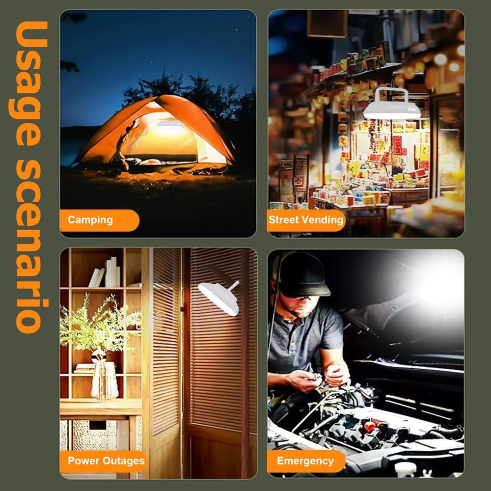 Solar Camping Lantern 126 LED, Rechargeable Hanging Tent Light