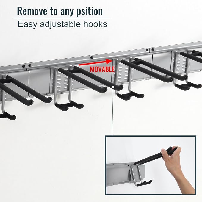 Wall Mount Tool Storage Rack, Garage Organization, Heavy Duty Garage Storage