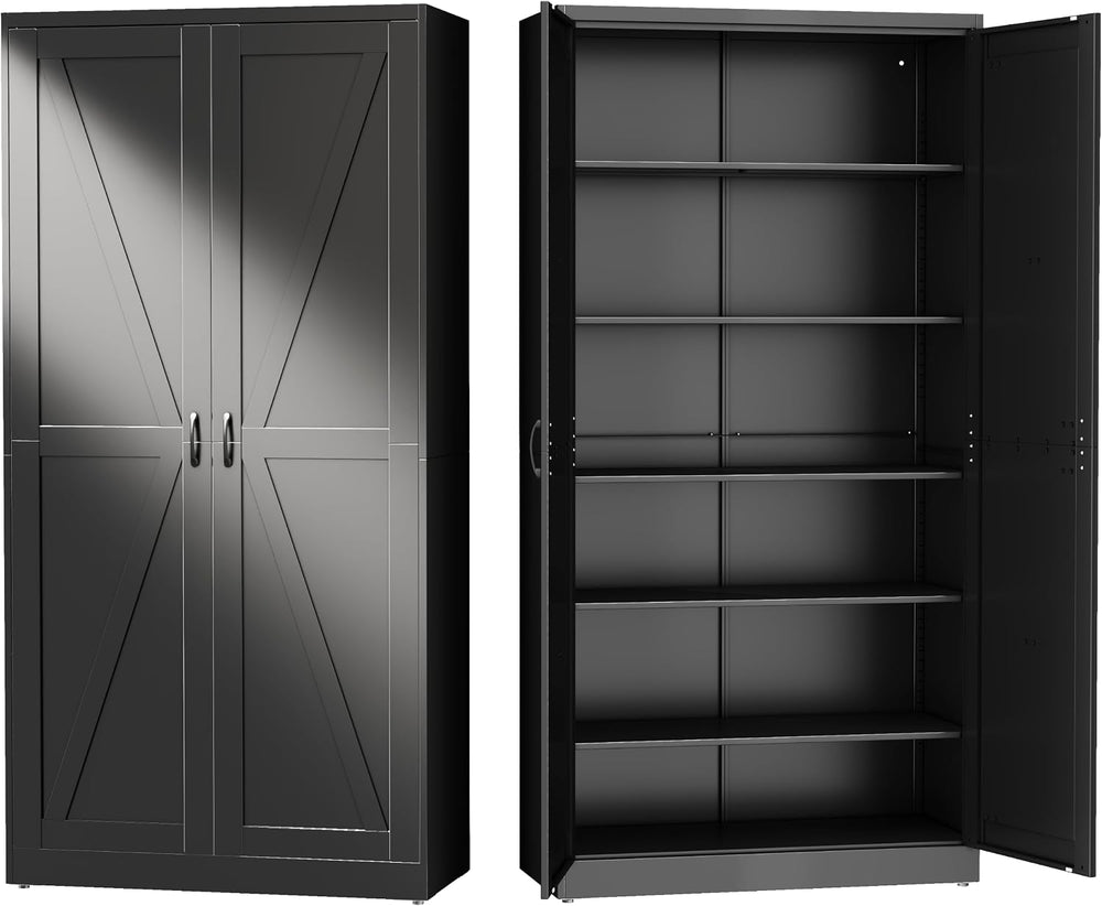 79" Tall New Update Kitchen Pantry Cabinet, Metal Storage Cabinet