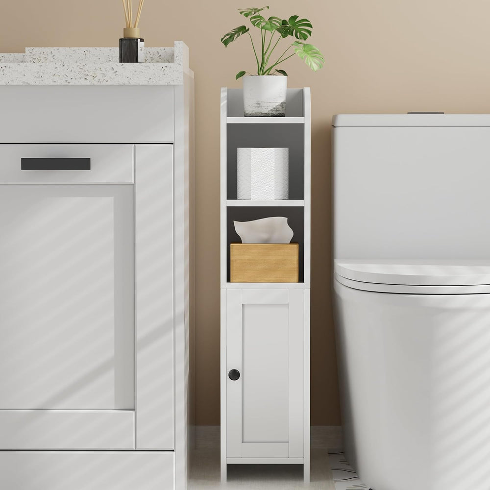 Homhedy Small Bathroom Storage Cabinet, Narrow Toilet Paper Cabinet