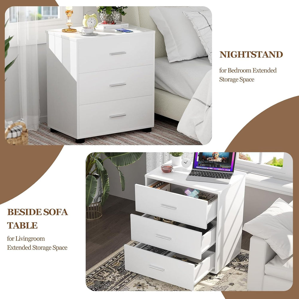Aheaplus 21.7" Closet Drawers Set of 2, Wood Closet Organizers and Storage