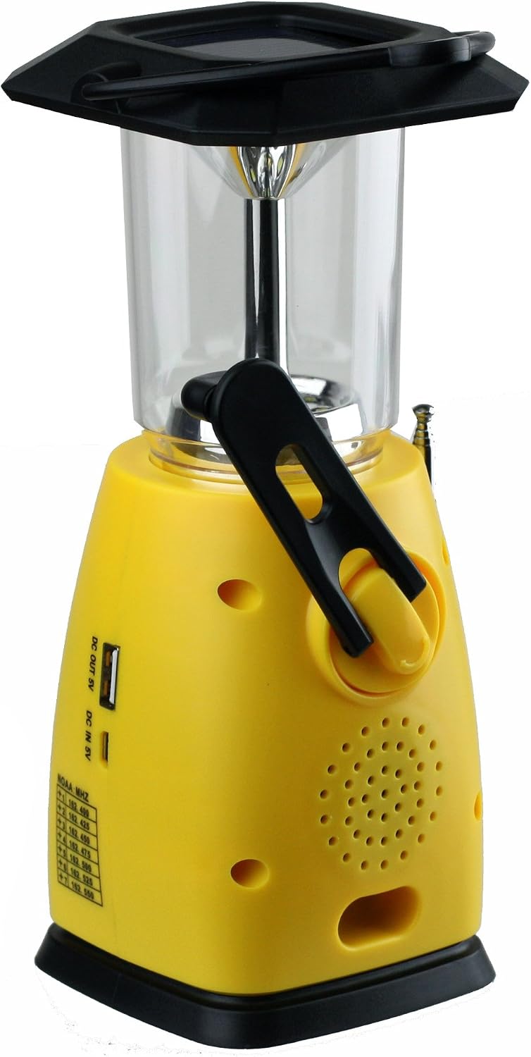 Kaito KA249W Multi-Functional Solar/Wind-up LED Camping Lantern with AM/FM NO...