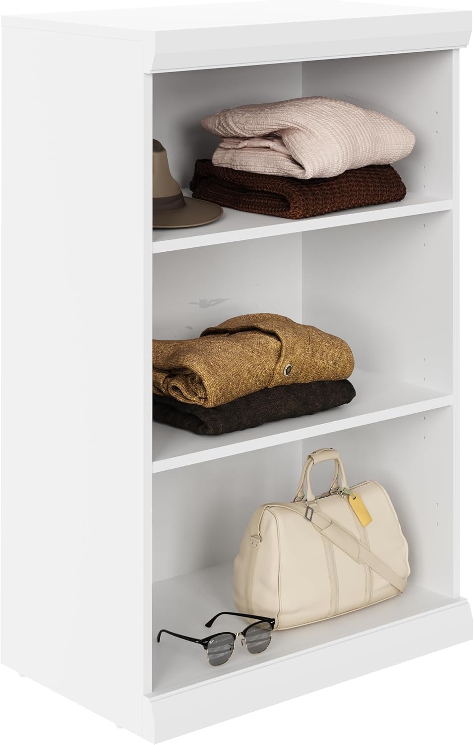 ClosetMaid Mosaics 3 Shelf Closet Organizer, 25.5" W, White