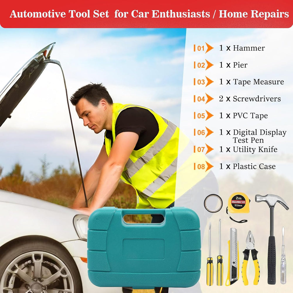 Car Emergency Roadside Kit,Vehicles Truck Road Side Safety Tool Kit with Air ...