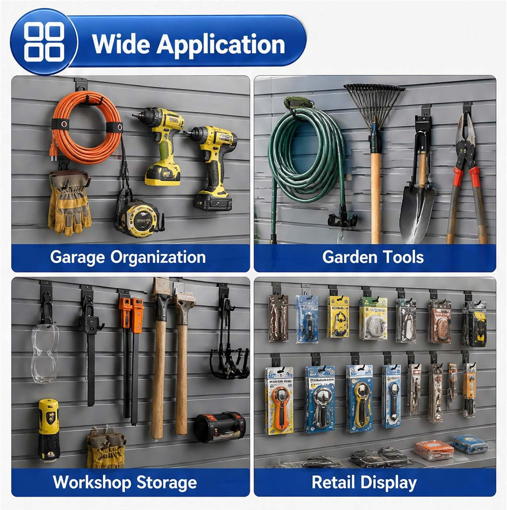 Slatwall Hooks 20Pack, Heavy Duty Slatwall Accessories for Garage