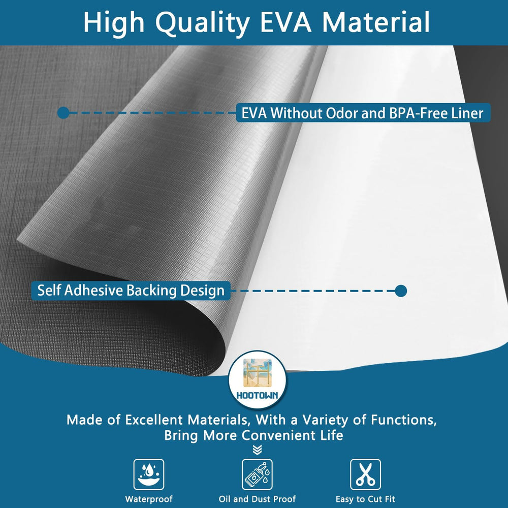 Self Adhesive Shelf Liner, 17.5" x 393.7" Peel and Stick Drawer Lin...