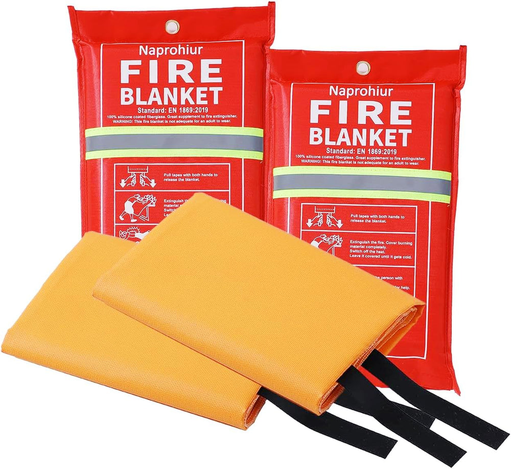 Emergerncy Silicone Fire Blanket for Home and Kitchen, 2 Pack 40"x40&quo...
