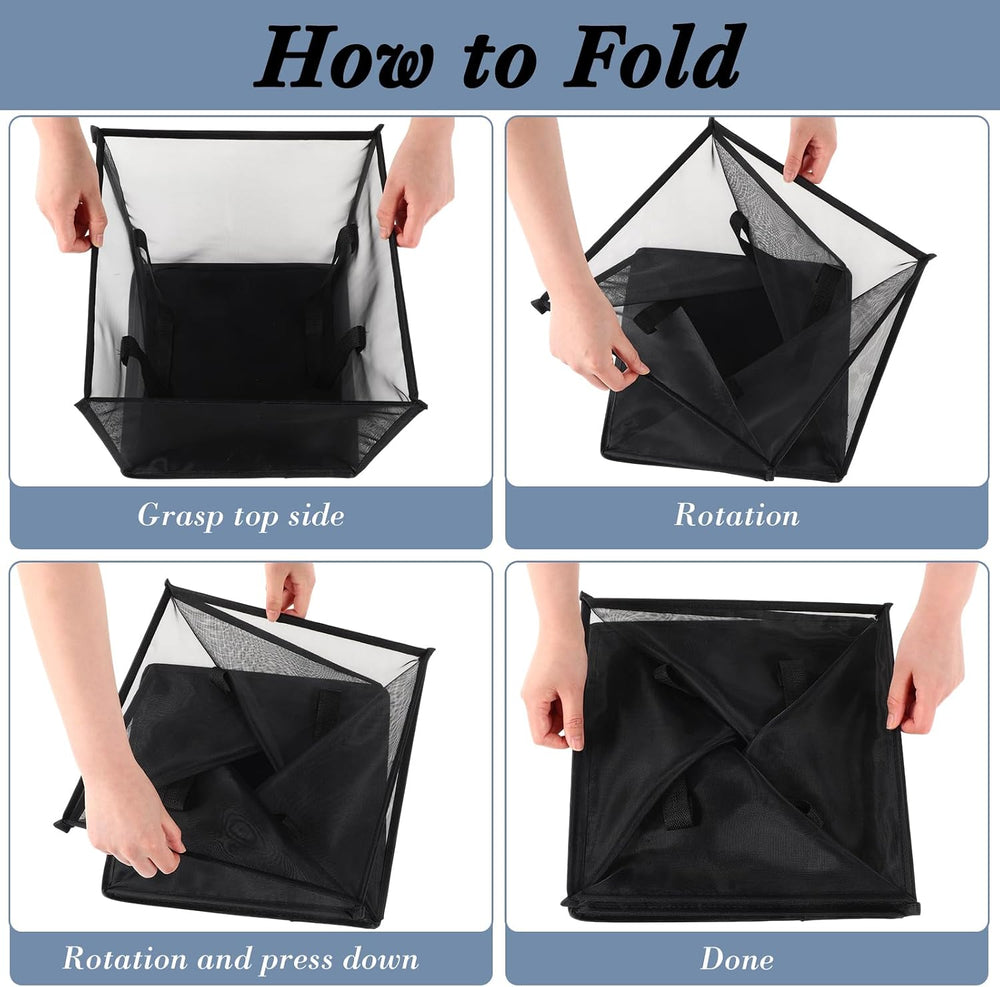 Zopeal 6 Pack Collapsible Mesh Laundry Basket, Multicolor, Single-layer