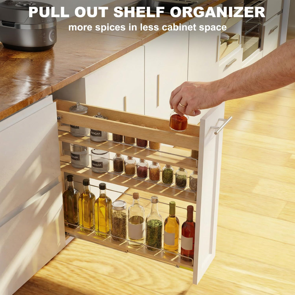 Pull Out Spice Rack Organizer for Cabinet, 5" W x 22.3" D x 25.2&qu...