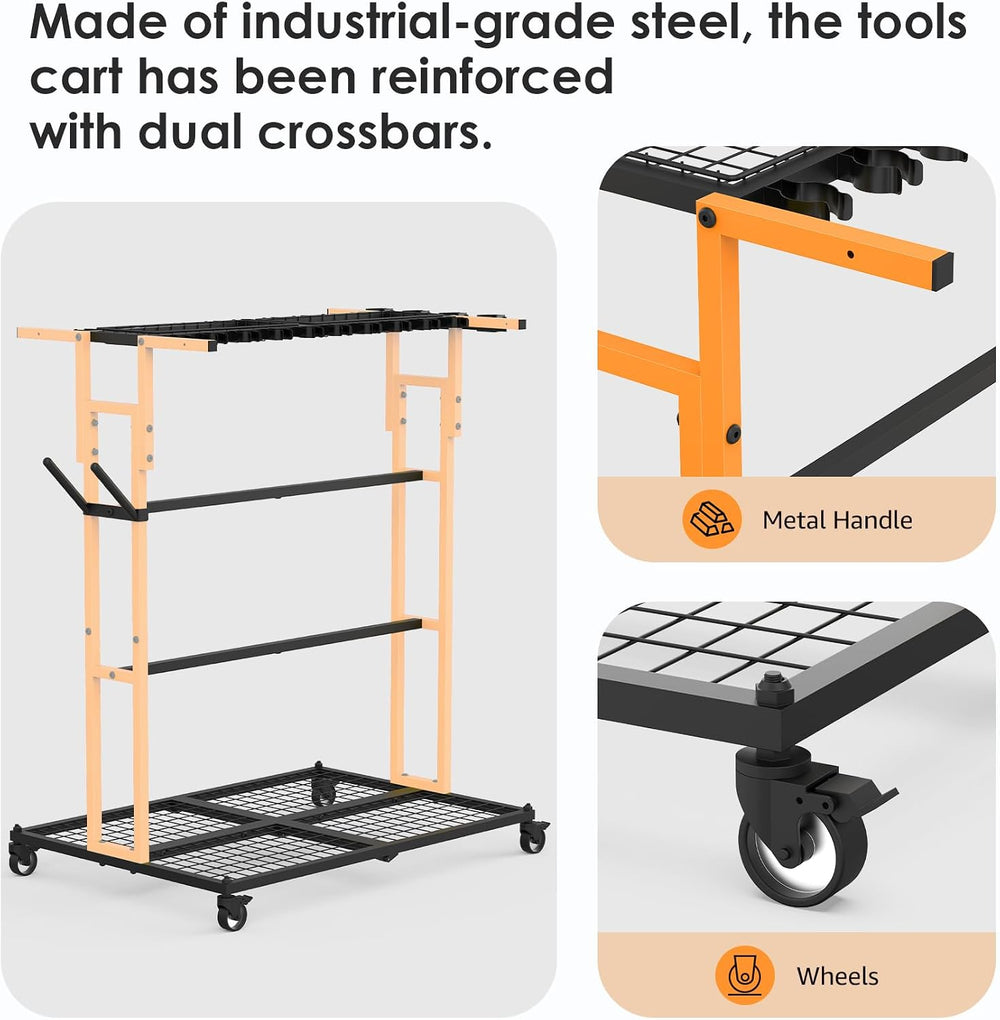 CCCEI Garage Organization with Wheels, Outdoor Gargen Yard Shed Tools Organiz...