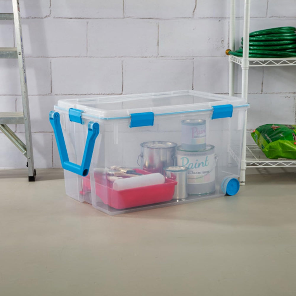 Sterilite Gasket Storage Box with Lids for Home & Office, 120 Quart, 3-Pack
