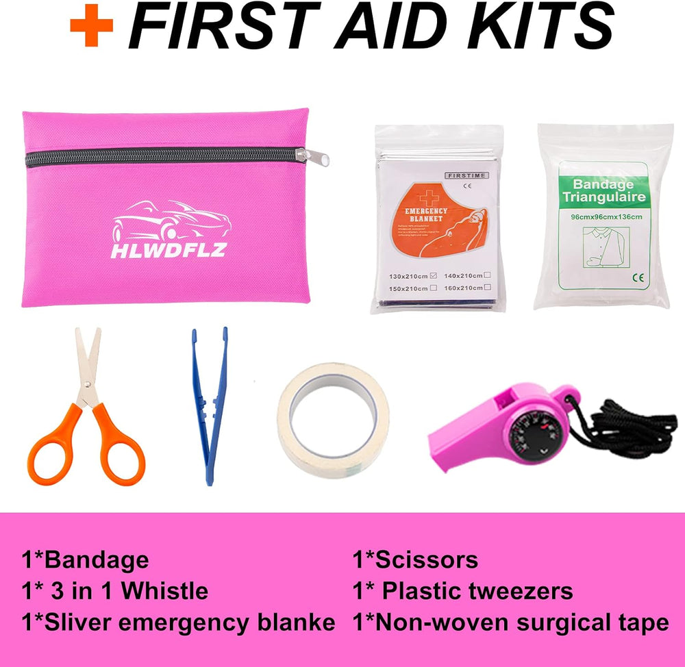 Car Roadside Emergency Kit - 17pcs Winter Traveler Safety Road Side Assistanc...