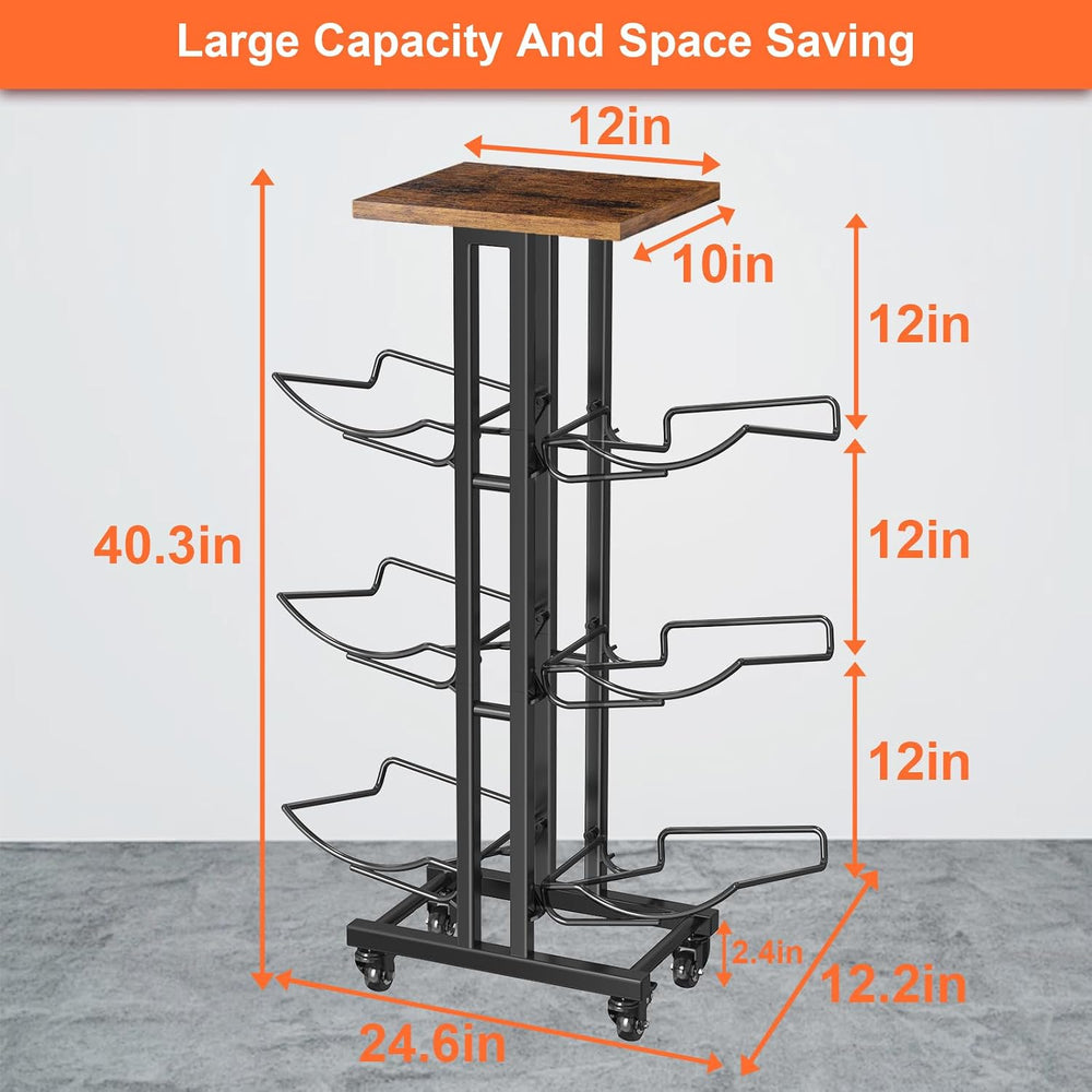 5 Gallon Water Jug Holder,3 Tier Foldable Heavy Duty Water Jug Stand Water Bo...