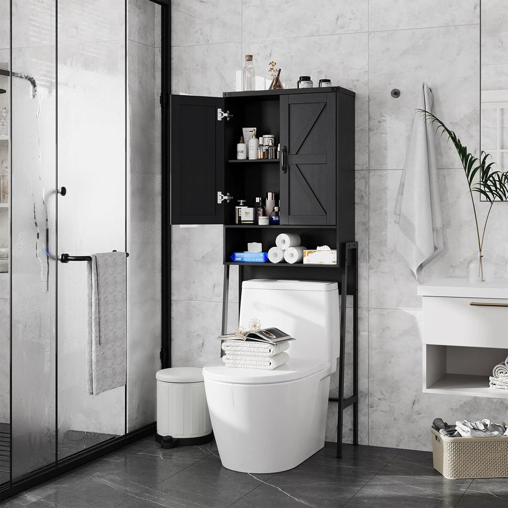Vabches Over The Toilet Storage Cabinet with 2-Door Design Bathroom Organizer...