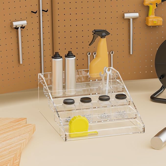 PMMASTO Widen Tiered Spice Rack, Seasoning Organizer, Kitchen Organization and