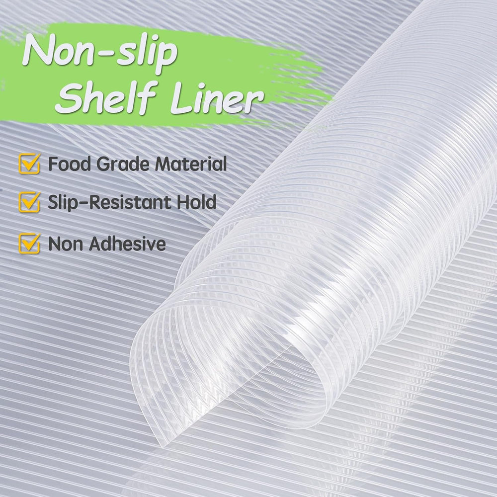 Songrey Waterproof Shelf Cabinet and Drawer Liner, 17.5IN x 10FT, Clear