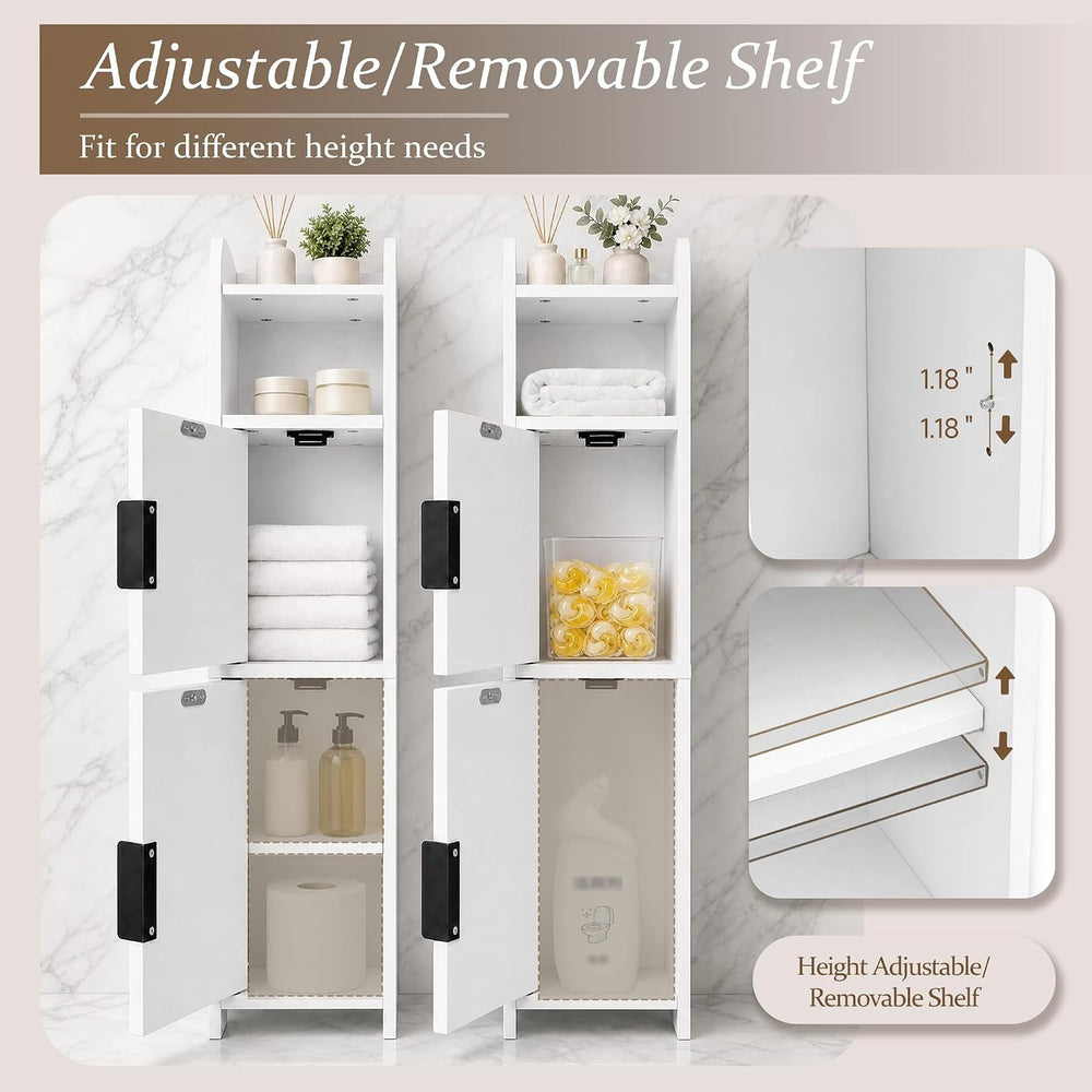 Small Bathroom Storage Cabinet,Corner Cabinet Narrow Toilet Paper Cabinet