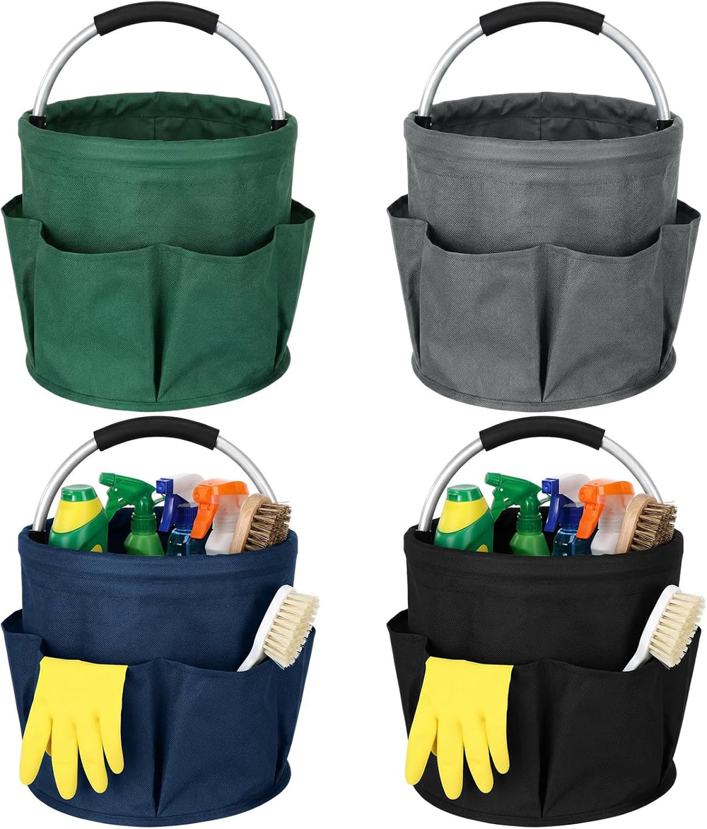 LemonRoad 4 Pack Cleaning Caddy with Handle 17L Foldable Cleaning Supplies Or...