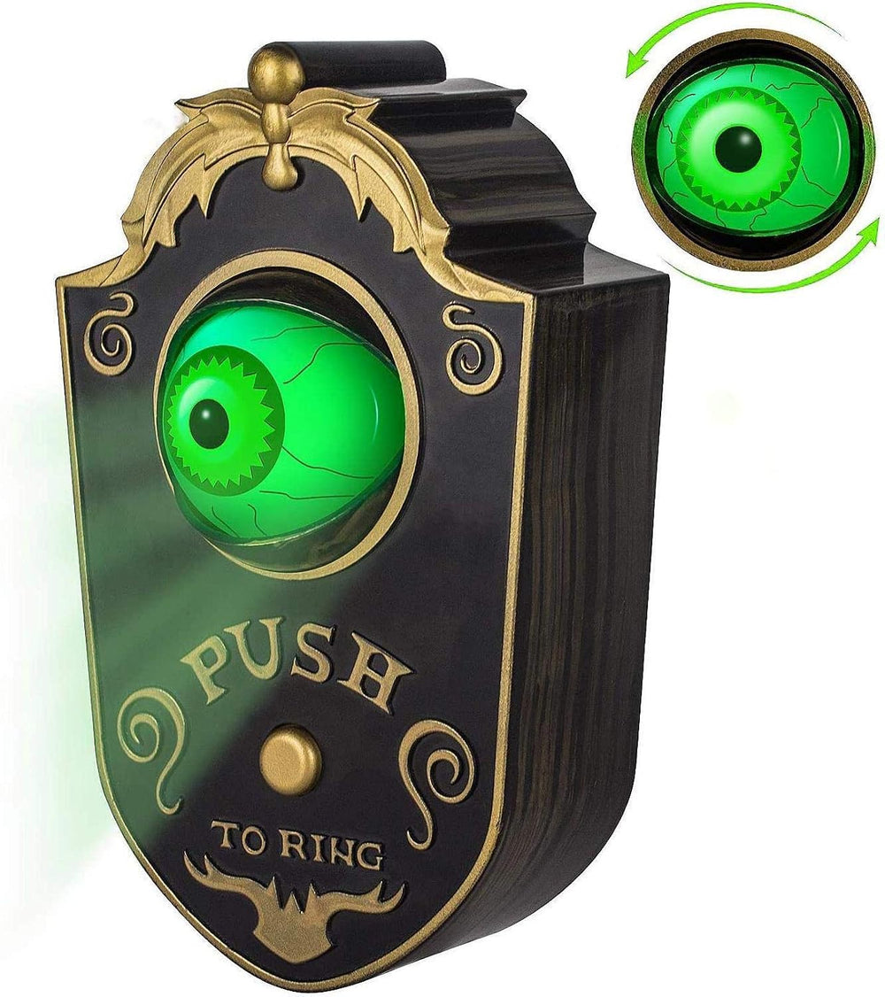 Halloween Decoration, Halloween Doorbell, Haunted Doorbell Animated Eyeball H...