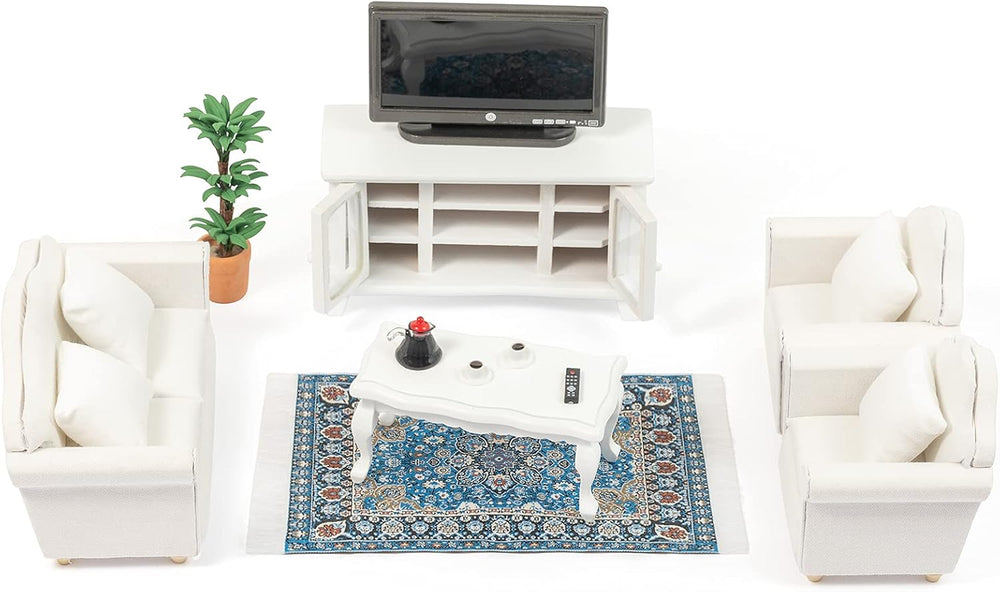 Miniature Wooden Dollhouse Furniture Set, 1 12 Scale