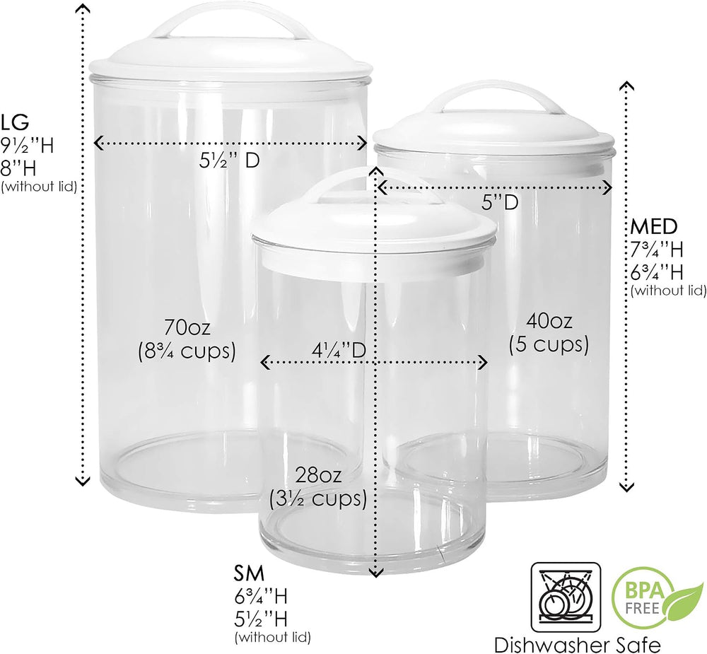 Reston Lloyd Food Storage Containers, BPA Free Airtight Canisters for Cereal,...