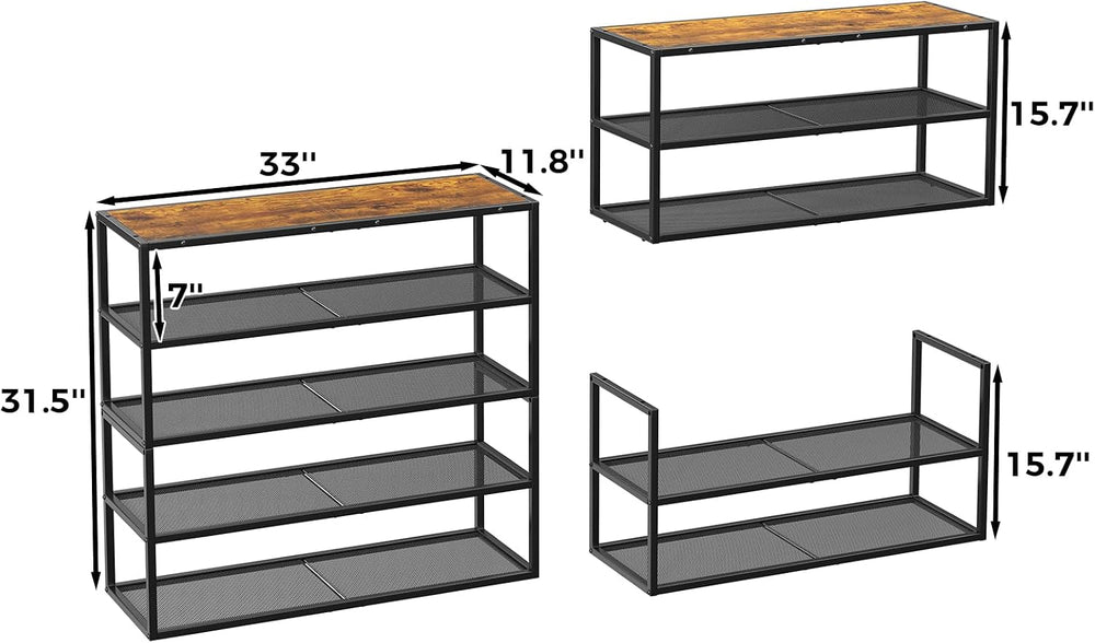 Closet Organizers and Storage, 2 Pack Stackable Closet Storage