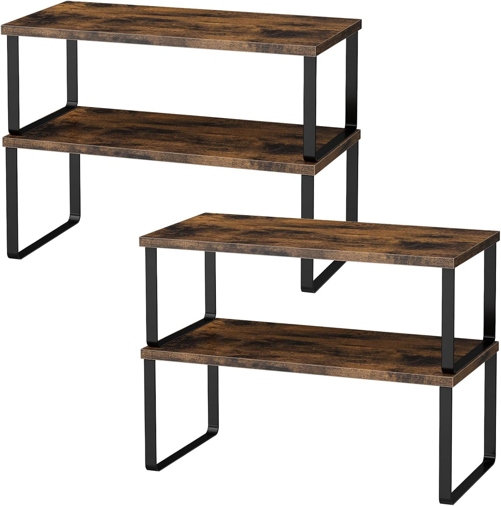 OGEMXU Cabinet Shelf Organizers, 15.7 inches Large Kitchen Counter Shelf, Set...