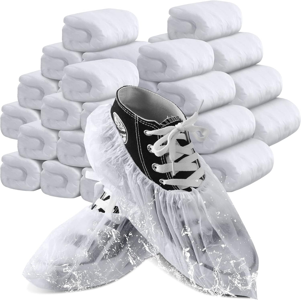 Vabean 1000 Pcs Disposable Shoe Covers Boot Cover, White