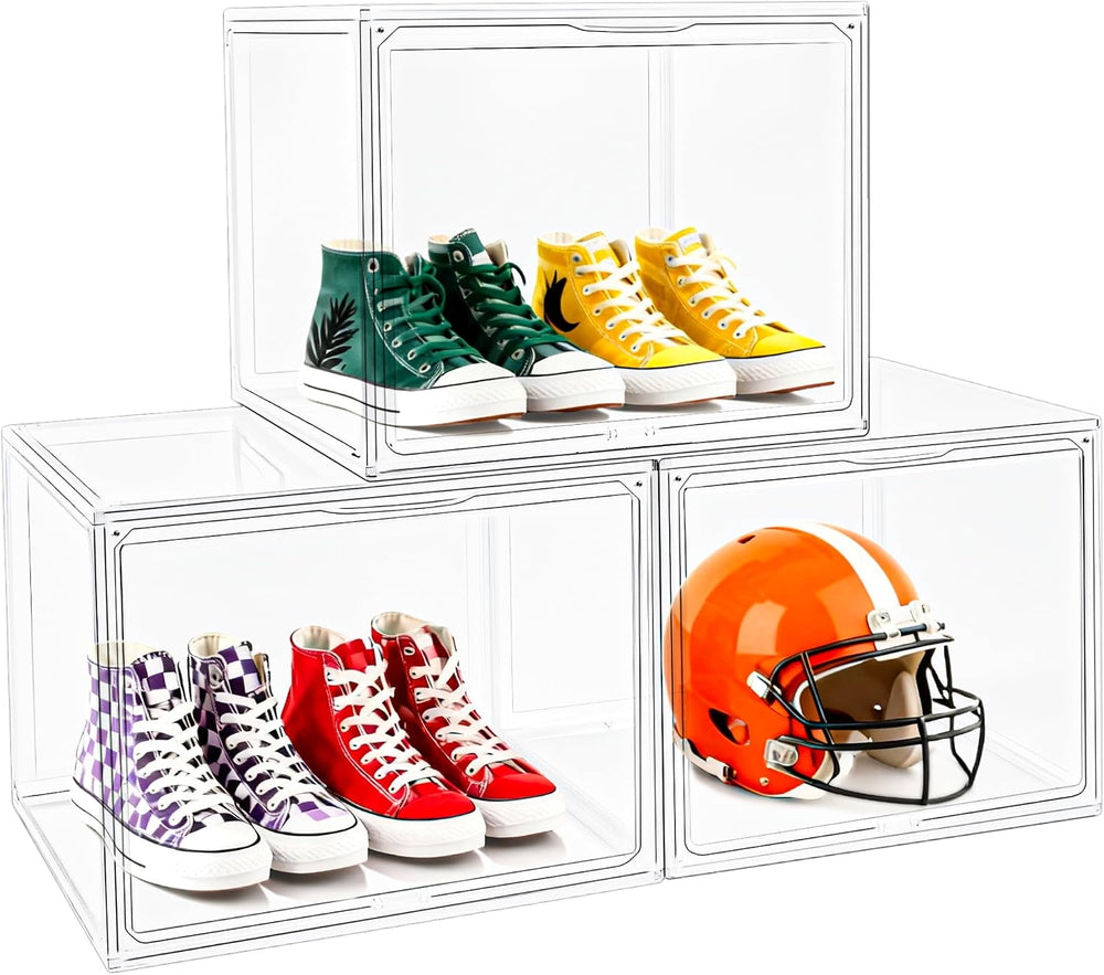 XXX-Large Tall Boot Organizer 3 Pack, 17.3x13x13'' Acrylic Display Case