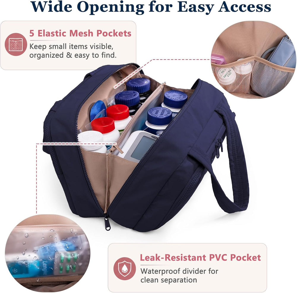 BAGSFY Medicine Kit for Dorm, Travel Medicine Bag with 2 Compartments