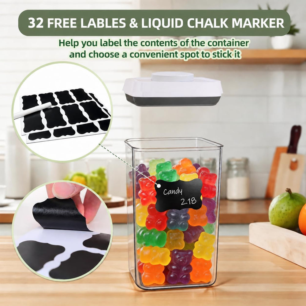 Pop Push Button Airtight Food Storage Containers 12 Pack