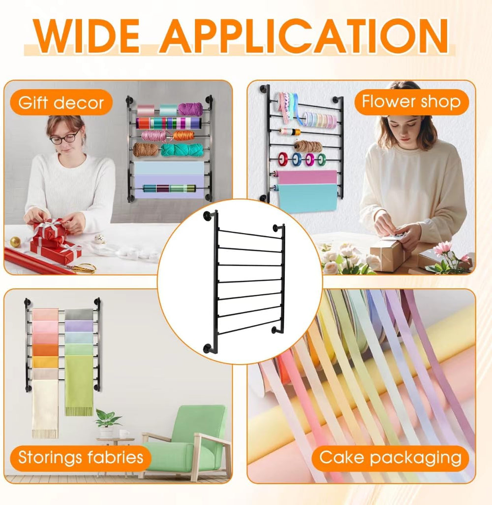 7 Tier Ribbon Storage Organizer, Wall Mounted Ribbon Organizer