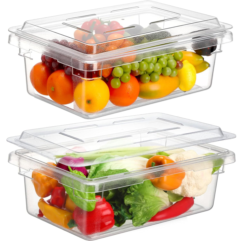 2 Pack 3.5 Gallon Polycarbonate Food Storage Containers with Lids