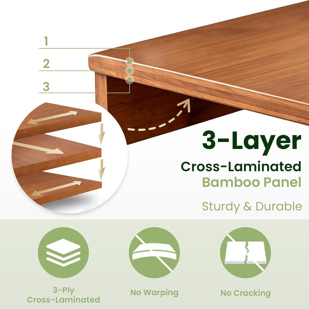 Bamboo Wire Shelf Covers for Wire Shelving, 24" W X 16" D, 5 PCS