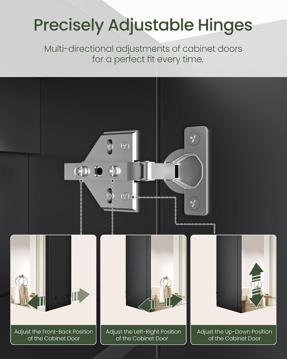 Bathroom Medicine Mirror Cabinet, 17.7'' x 23.6'', Wall-Mount...